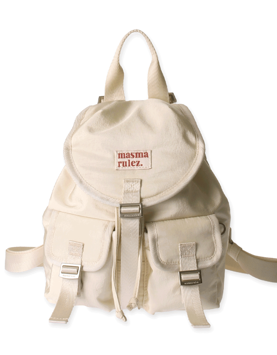 ★masmarulez★ Mini glossy belted backpackPale Lemon MUSINSA | MASMARULEZ [INT] mini ver. Glossy belted flap